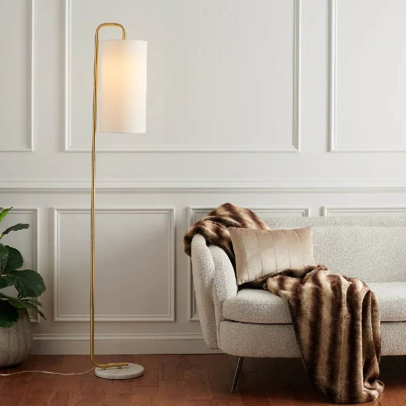 Metal Floor Lamp with a Matte Black Finish for a Sleek LookMetal Floor Lamp with a Matte Black Finish for a Sleek LookSAFAVIEH Lighting Brighid 64-inch Floor Lamp - 7 In. W x 10 In. D x 64 In. H - White - 7Wx10Dx64H