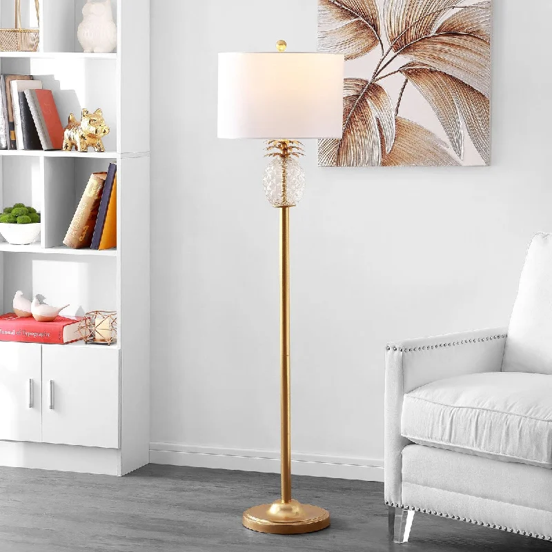 USB Charging Port Floor Lamp for Convenient Device ChargingUSB Charging Port Floor Lamp for Convenient Device ChargingSAFAVIEH Lighting Feike Pineapple 59-inch Led Floor Lamp - 15" W x 15" L x 59" H - Gold Leaf/Clear - 15Wx15Dx59H USB Charging Port Floor Lamp for Convenient Device ChargingUSB Charging Port Floor Lamp for Convenient Device ChargingSAFAVIEH Lighting Feike Pineapple 59-inch Led Floor Lamp - 15" W x 15" L x 59" H - Gold Leaf/Clear - 15Wx15Dx59H