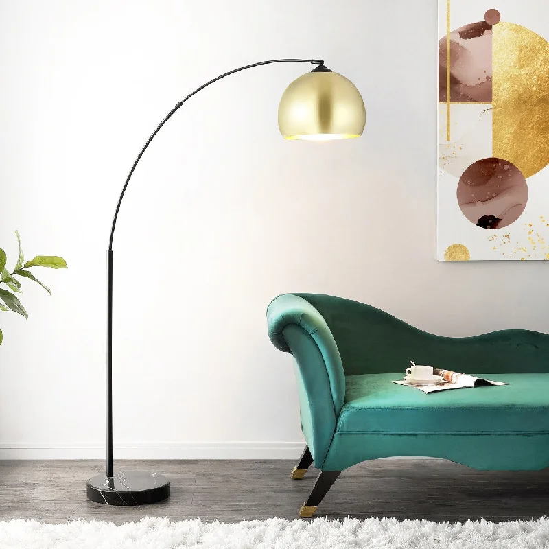 Smart Floor Lamp with Voice Control and Bluetooth ConnectivitySmart Floor Lamp with Voice Control and Bluetooth ConnectivitySAFAVIEH Lighting Gladyce 70-inch Floor Lamp - 41" x 12.6" x 70" - Gold/Black - 41Wx13Dx70H