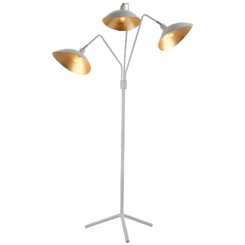 Metal Floor Lamp with a Matte Black Finish for a Sleek LookMetal Floor Lamp with a Matte Black Finish for a Sleek LookSAFAVIEH Lighting Lasonya 70-inch White/ Gold Floor Lamp - 40-51"x16-29"x69.5" - 51Wx29Dx70H