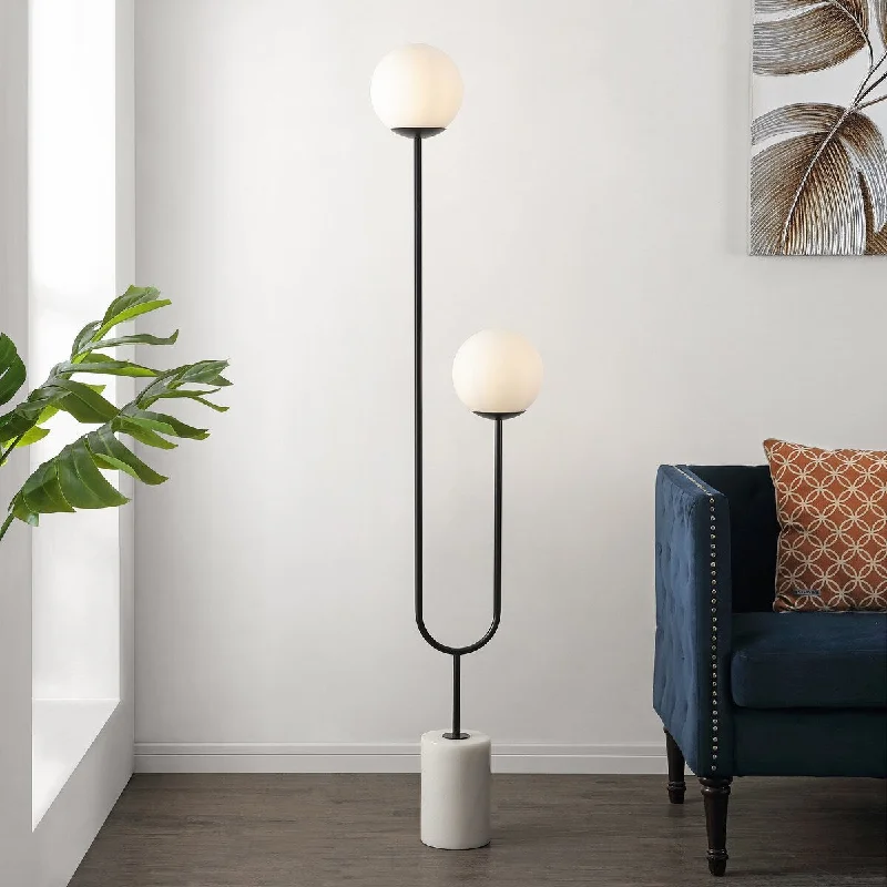 Bohemian Inspired Floor Lamp for Eclectic Home DecorBohemian Inspired Floor Lamp for Eclectic Home DecorSAFAVIEH Lighting Launa Modern Orb 68-inch 2-Light Floor Lamp - 15" W x 7.75" L x 68" H - Black/White - 15Wx8Dx68H Bohemian Inspired Floor Lamp for Eclectic Home DecorBohemian Inspired Floor Lamp for Eclectic Home DecorSAFAVIEH Lighting Launa Modern Orb 68-inch 2-Light Floor Lamp - 15" W x 7.75" L x 68" H - Black/White - 15Wx8Dx68H