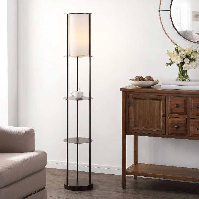 Victorian Style Floor Lamp for Traditional and Elegant InteriorsVictorian Style Floor Lamp for Traditional and Elegant InteriorsSAFAVIEH Lighting Madonna Black Iron 60-inch 2-Shelf Led Floor Lamp - 10" W x 10" L x 59.5" H - 10Wx10Dx60H Victorian Style Floor Lamp for Traditional and Elegant InteriorsVictorian Style Floor Lamp for Traditional and Elegant InteriorsSAFAVIEH Lighting Madonna Black Iron 60-inch 2-Shelf Led Floor Lamp - 10" W x 10" L x 59.5" H - 10Wx10Dx60H
