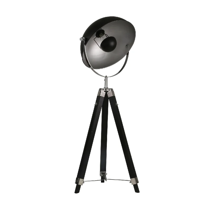 Wood Floor Lamp with Natural Grain for a Warm and Organic FeelWood Floor Lamp with Natural Grain for a Warm and Organic FeelSagebrook Home 50287 65" Wood Tripod Spotlight Floor lamp, Black