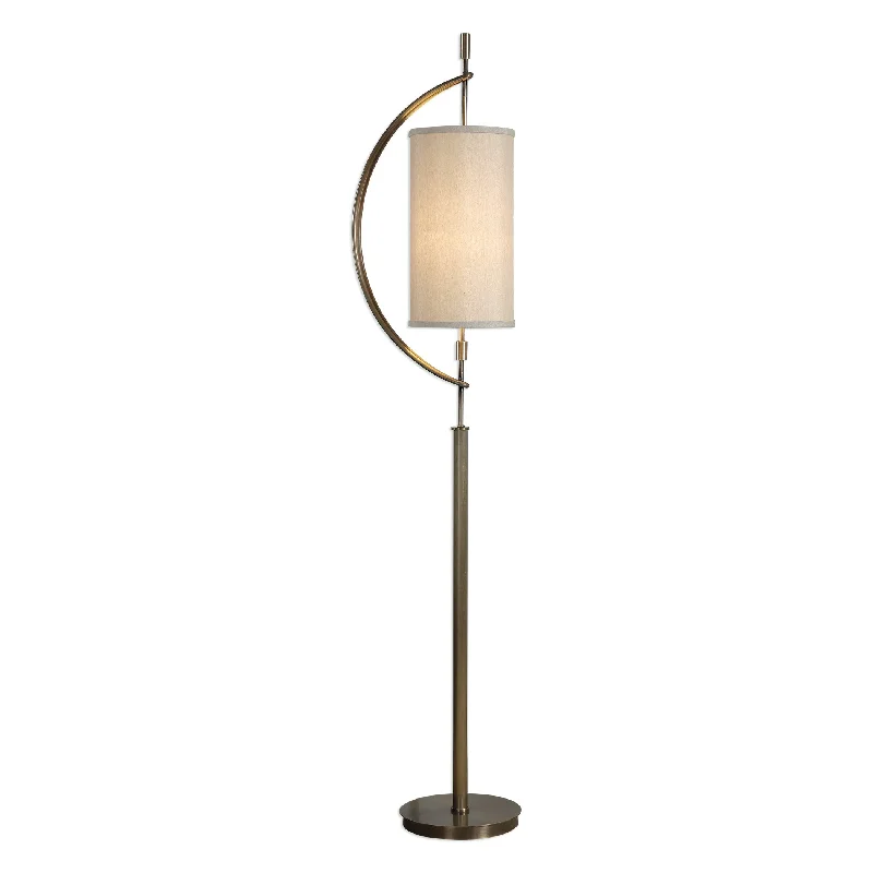 Metal Floor Lamp with a Matte Black Finish for a Sleek LookMetal Floor Lamp with a Matte Black Finish for a Sleek LookUttermost 28151-1 Balaour Antique Brass Floor Lamp