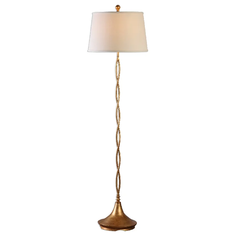 Smart Floor Lamp with Voice Control and Bluetooth ConnectivitySmart Floor Lamp with Voice Control and Bluetooth ConnectivityUttermost 28081 Elica Gold Twist Floor Lamp