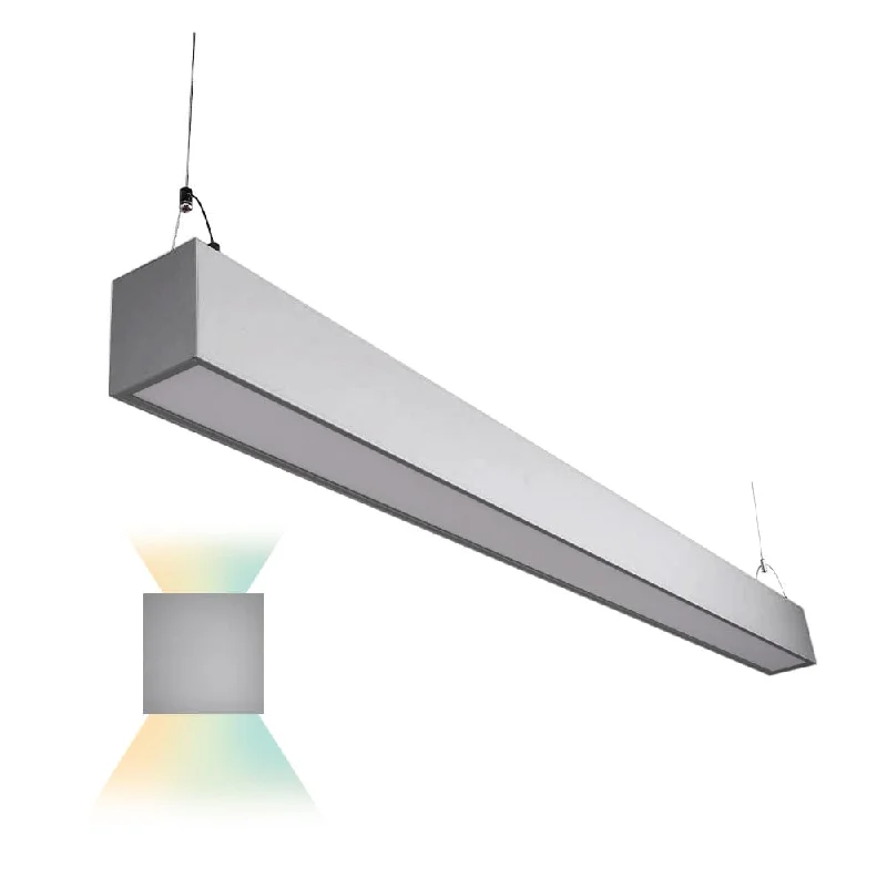 Mediterranean - Style Ceiling Lights with Terra - Cotta and Ceramic DetailsMediterranean - Style Ceiling Lights with Terra - Cotta and Ceramic Details50W LED Linear Up & Down Suspension Light Fixture / 3K/4K/5K CCT / Silver Finish / Dimmable / DLC Premium