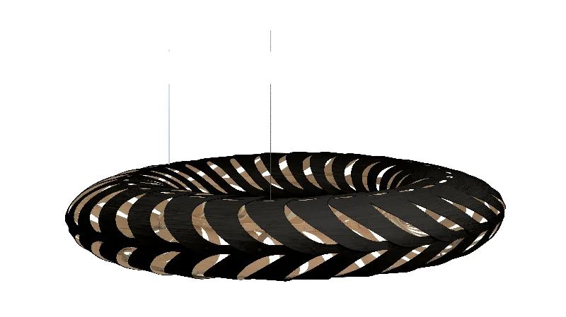Art Nouveau Ceiling Lights with Organic, Flowing ShapesArt Nouveau Ceiling Lights with Organic, Flowing ShapesBlack Exterior Maru Pendants