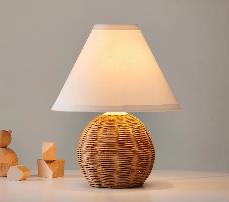 coastal style table lamps with nautical elements for beach housescoastal style table lamps with nautical elements for beach housesRattan Table lamp for Living room | Bamboo Bedside table lamp | Cane Table lamp -Taara