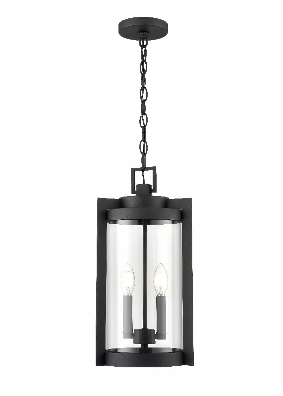 Mid - Century Modern Ceiling Lights with Simple, Sleek LinesMid - Century Modern Ceiling Lights with Simple, Sleek LinesEllway Outdoor Hanging Lantern - Textured Black - Clear Glass - 9.75in. Diameter - E12 Candelabra Base