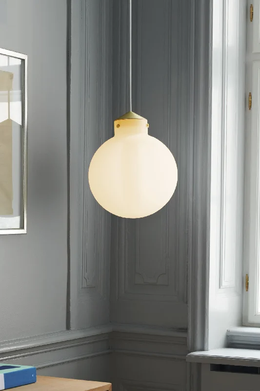 Victorian - Inspired Ceiling Lights with Ornate Crystal ChandeliersVictorian - Inspired Ceiling Lights with Ornate Crystal ChandeliersRaito 30 round Pendant Light Opal white