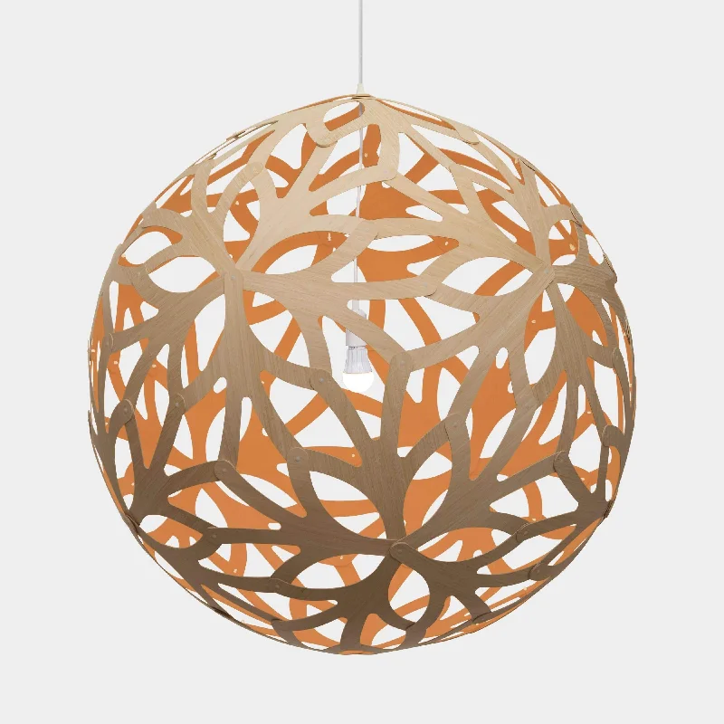 Industrial Style Ceiling Lights with Exposed Bulbs and Metal CagesIndustrial Style Ceiling Lights with Exposed Bulbs and Metal CagesOrange Floral Pendants