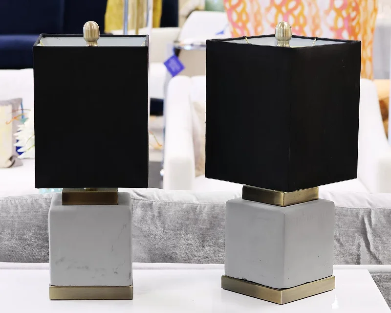 modern minimalist table lamps for contemporary living roomsmodern minimalist table lamps for contemporary living roomsPair of Accent Lamps in Cement with Square Black Shades modern minimalist table lamps for contemporary living roomsmodern minimalist table lamps for contemporary living roomsPair of Accent Lamps in Cement with Square Black Shades