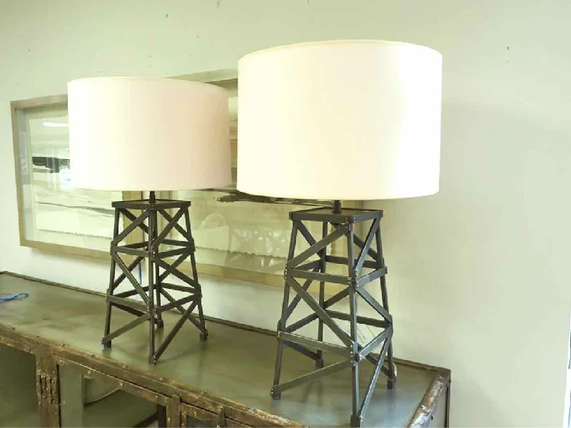 glass table lamps with a frosted surface for soft light diffusionglass table lamps with a frosted surface for soft light diffusionPair of Industrial Tower Table Lamps glass table lamps with a frosted surface for soft light diffusionglass table lamps with a frosted surface for soft light diffusionPair of Industrial Tower Table Lamps