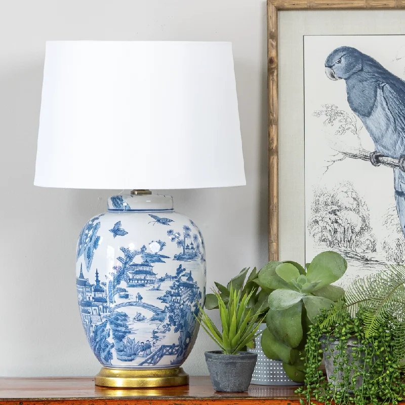 art deco table lamps with geometric shapes for a retro touchart deco table lamps with geometric shapes for a retro touchQIN Blue and White Porcelain Table Lamp
