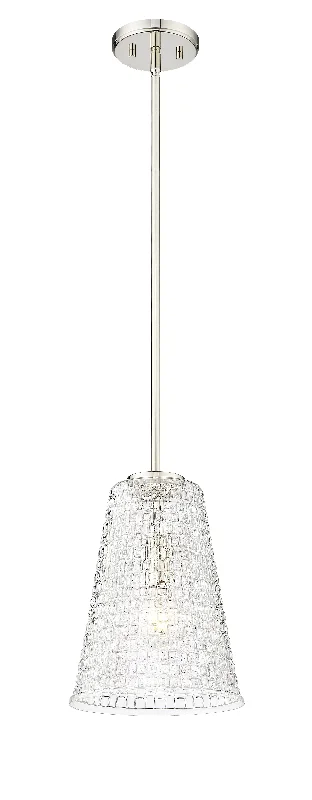 Glass Ceiling Lights with Frosted, Colored, or Etched GlassGlass Ceiling Lights with Frosted, Colored, or Etched GlassSaben Pendant - Polished Nickel - Clear Woven Lattice Glass - 9.1in. Diameter - E26 Medium Base Glass Ceiling Lights with Frosted, Colored, or Etched GlassGlass Ceiling Lights with Frosted, Colored, or Etched GlassSaben Pendant - Polished Nickel - Clear Woven Lattice Glass - 9.1in. Diameter - E26 Medium Base