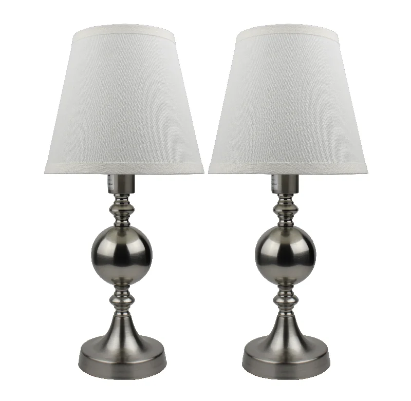 Brushed Nickel with Cream Shades