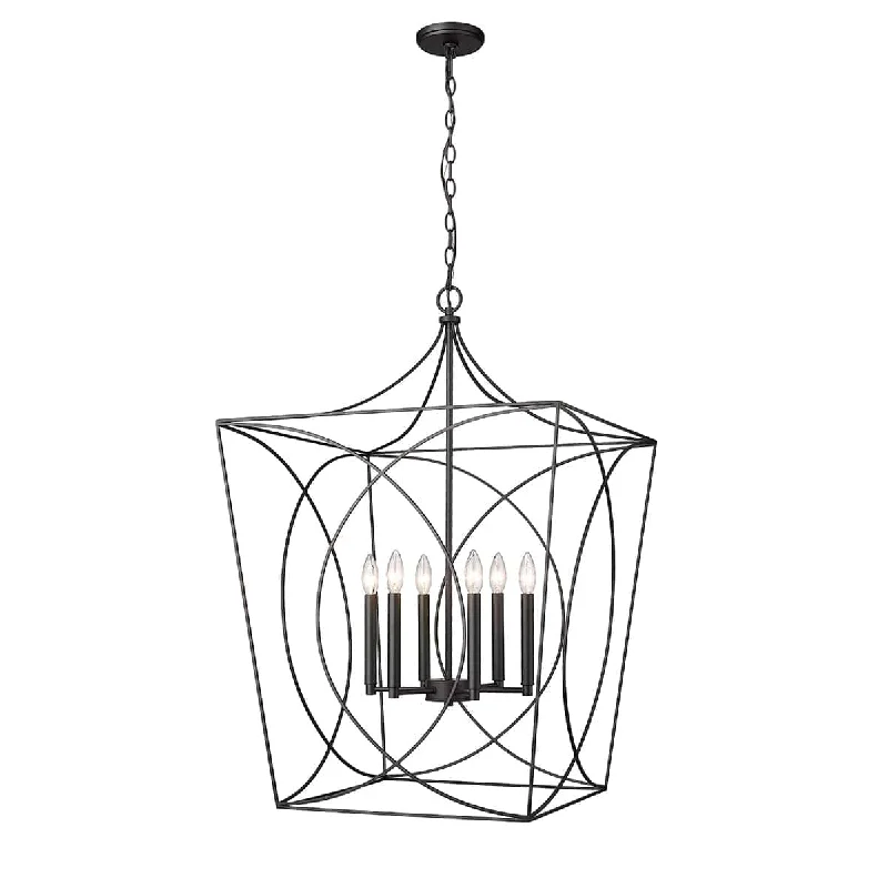 Art Nouveau Ceiling Lights with Organic, Flowing ShapesArt Nouveau Ceiling Lights with Organic, Flowing ShapesTracy Pendant - Matte Black -24in. Diameter - E26 Medium Base