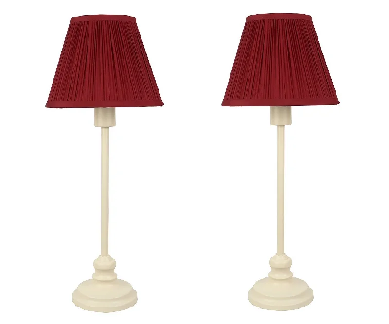 French White with Burgundy Shades