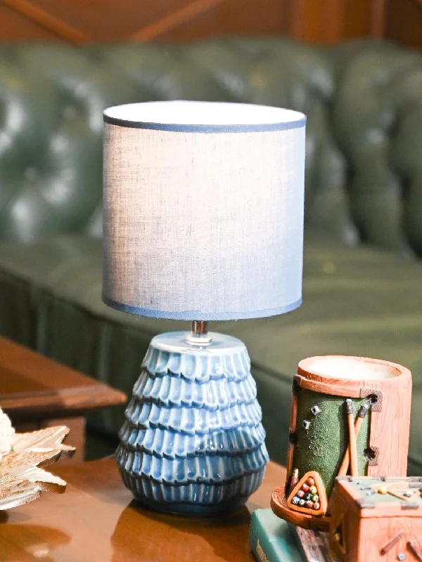 fabric table lamps with a linen shade for a relaxed and breathable lookfabric table lamps with a linen shade for a relaxed and breathable lookVON CASA Blue Table Lamp