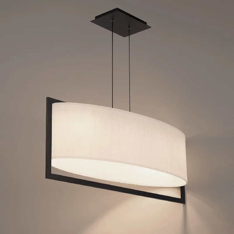 Tropical - Themed Ceiling Lights with Palm - Leaf Shapes and Rattan WrapsTropical - Themed Ceiling Lights with Palm - Leaf Shapes and Rattan WrapsWAC Park Avenue PD-33331-BK Pendant Light - Black