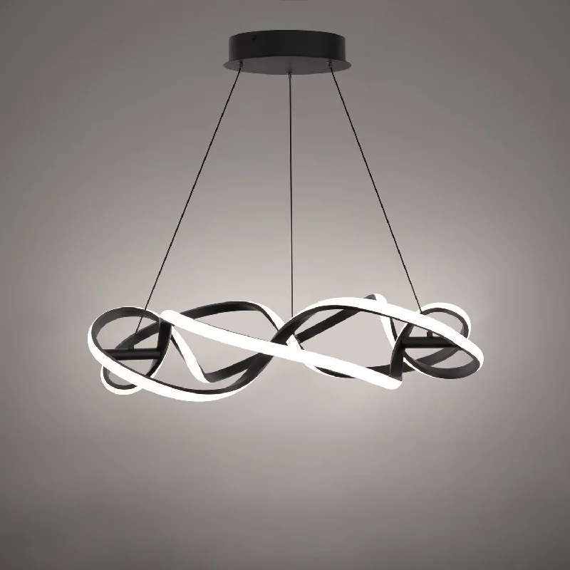 Crystal Ceiling Lights with High - Quality Swarovski CrystalsCrystal Ceiling Lights with High - Quality Swarovski CrystalsWAC Interlace PD-47828-BK Pendant Light - Black