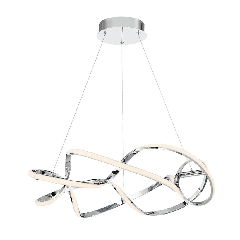 Industrial Style Ceiling Lights with Exposed Bulbs and Metal CagesIndustrial Style Ceiling Lights with Exposed Bulbs and Metal CagesWAC Interlace PD-47828-CH Pendant Light - Chrome