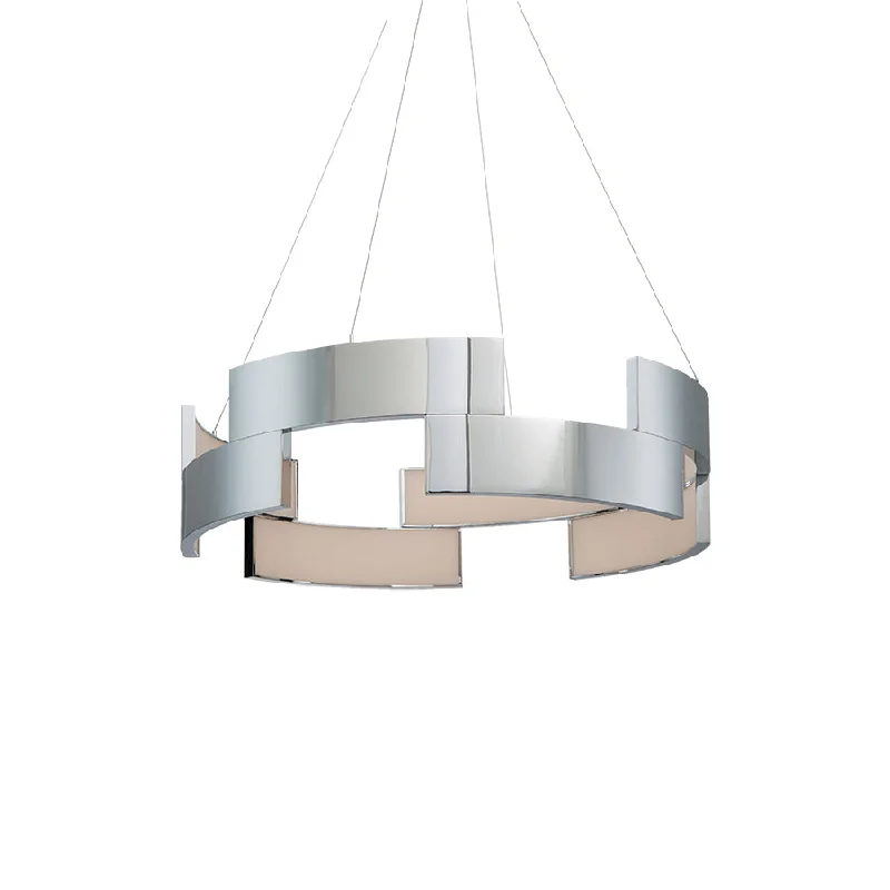 Glass Ceiling Lights with Frosted, Colored, or Etched GlassGlass Ceiling Lights with Frosted, Colored, or Etched GlassWAC Trap PD-95827-CH Pendant Light - Chrome