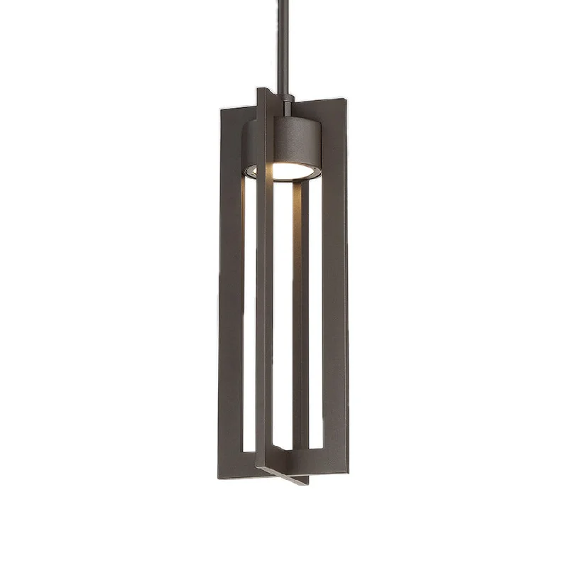 Moroccan Ceiling Lights with Colorful Stained Glass and Geometric CarvingsMoroccan Ceiling Lights with Colorful Stained Glass and Geometric CarvingsWAC Chamber PD-W48616-BZ Pendant Light - Bronze