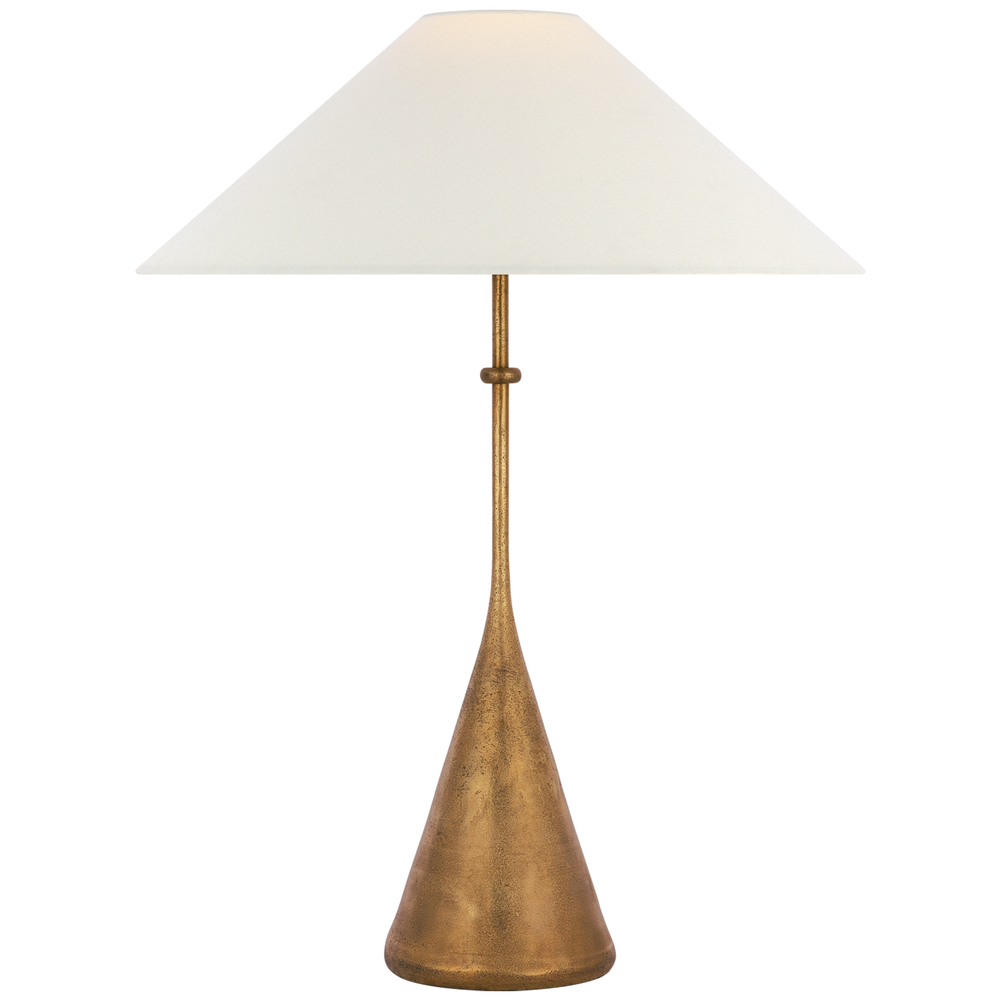 Museum Brass With Linen Shade